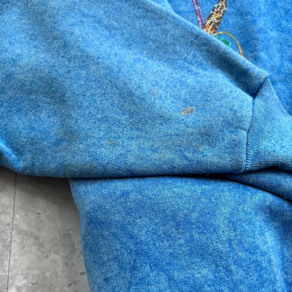 90s Gilden Sweatshirt Unisex Size Medium Native Tribal Southwestern Crewneck - Picture 8 of 10